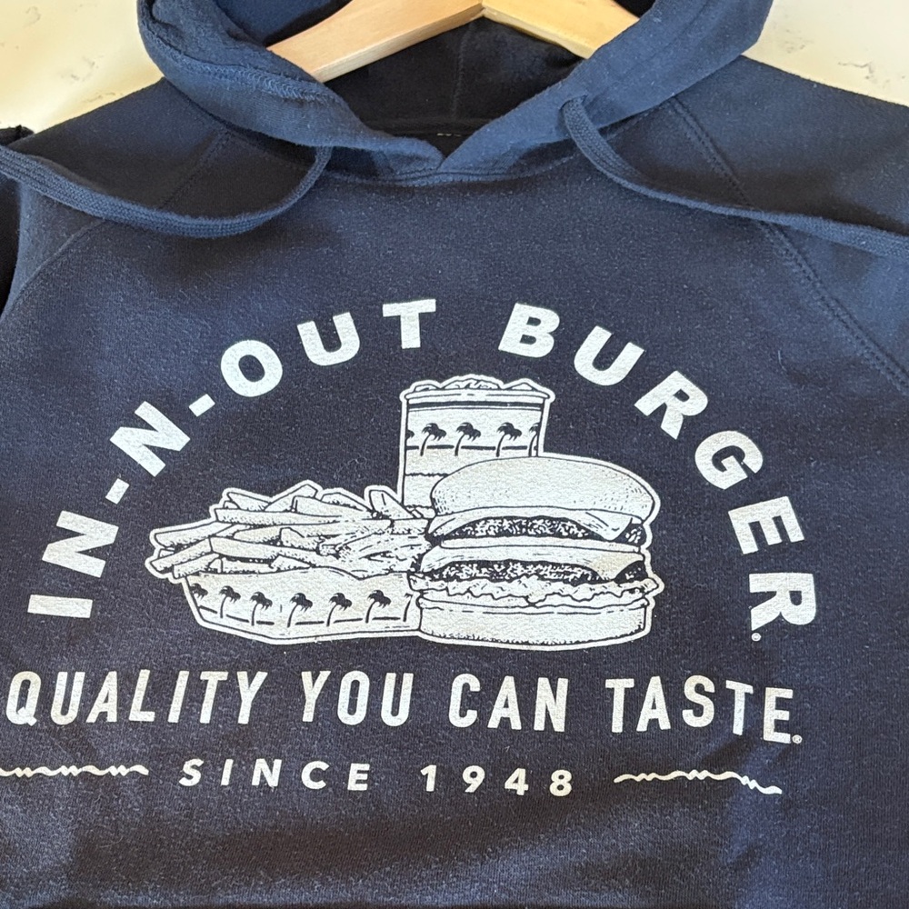 IN N OUT Burger Navy Hoodie size S